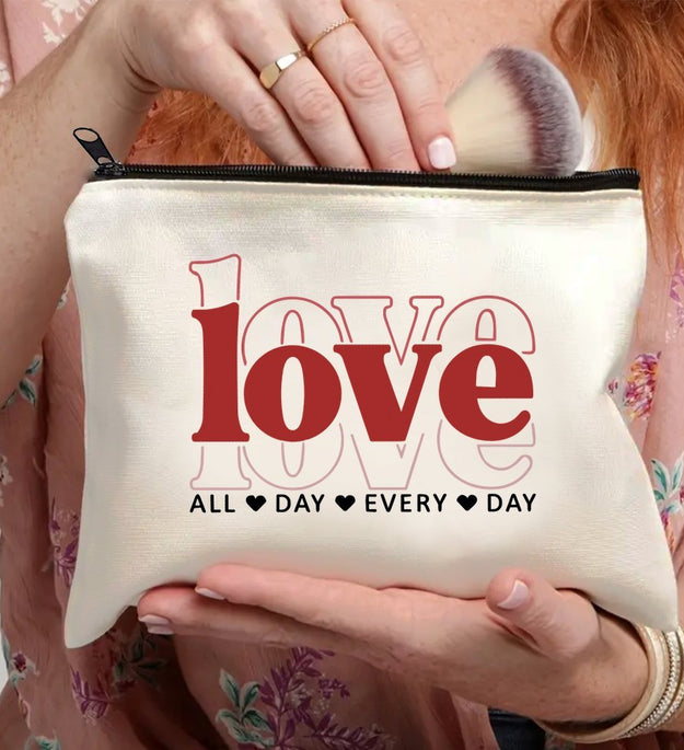 Valentine's Day Love Pattern Cosmetic Bag