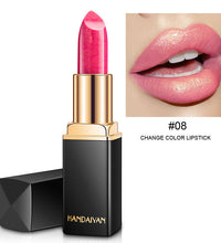 Shiny Metallic Lipstick Pearlescent Color Temperature Change Lipstick Gilt Lipstick