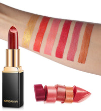 Shiny Metallic Lipstick Pearlescent Color Temperature Change Lipstick Gilt Lipstick