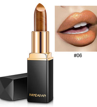 Shiny Metallic Lipstick Pearlescent Color Temperature Change Lipstick Gilt Lipstick